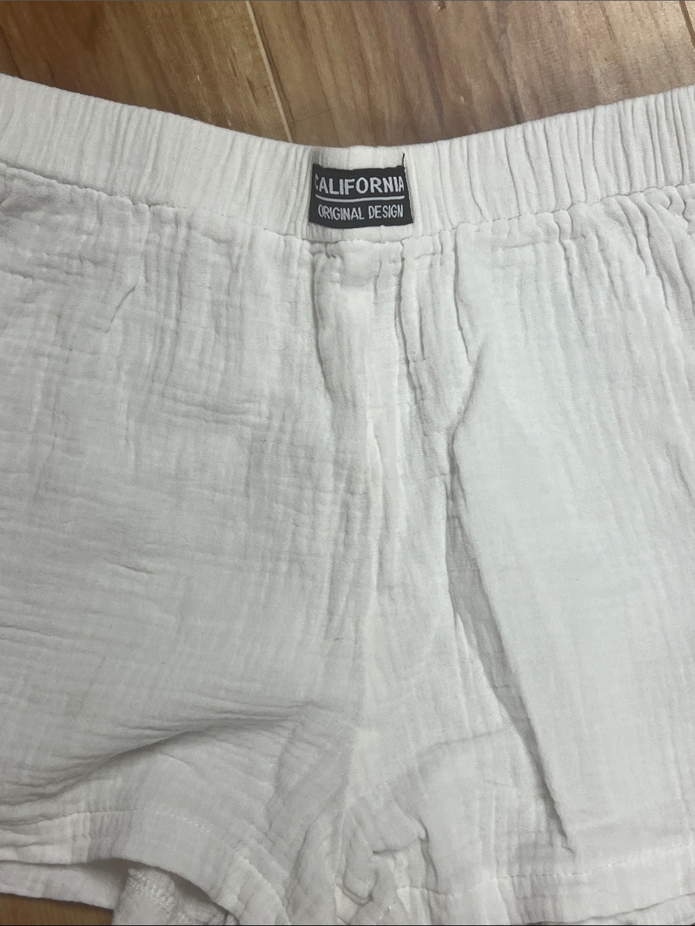 Sz S NWOT set wild fable Crochet Tank Top and white shorts with pockets - Picture 3 of 5